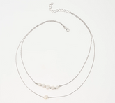 Honora Two Strand Cultured Pearl Necklace, Sterling Silver
